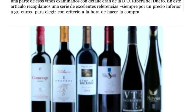 Algunos de los mejores vinos de Ribera del Duero para esta Navidad "ABC"