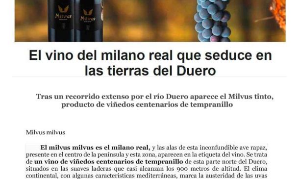 El vino del milano real que seduce en las tierras del Duero por cronica global